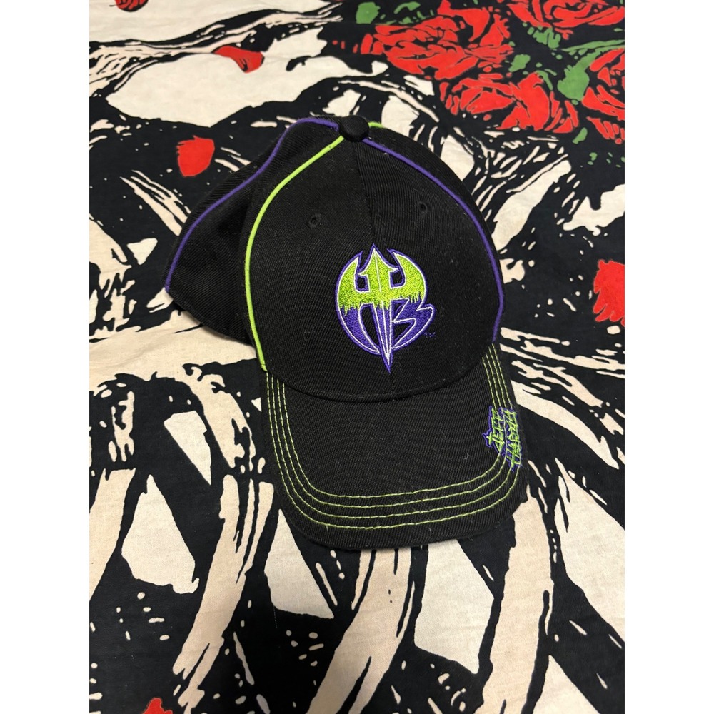 WWE World Wrestling Entertainment Brock Lesnar Hat OSFM Black Purple Green